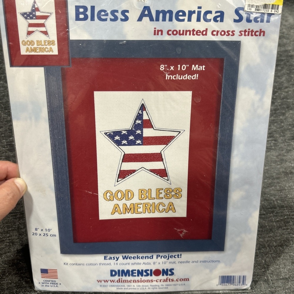 Dimensions Bless America Star Cross Stitch Kit 96893